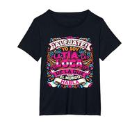 Anuncio Embarazadas Cumpleaños Regalo Tia Yo Soy La Tía Loca Camiseta, Mujer Tallas Grandes, Negro, 5XL Grande