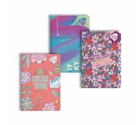 Anupam Diario de goteo de 160 páginas, papel rayado de 80 g/m², páginas interiores de diseño de 4 colores, tapa suave, tamaño A5 para notas y planificación (Believe Yourself & IY KY K & Be Creative)