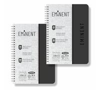 Anupam Eminent - Cuaderno de 1 asignatura, A5, 70 g/m², 40 hojas (80 páginas), cuaderno de asignaturas en espiral con rayas universitarias para trabajo, suministros escolares, hogar y oficina, diario