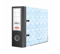 Anupam Excel Lever File Voucher Size N4V - 28 x 22 x 8 cm - Funda impresa tejida - Caja de carpeta con clip en forma de U - Agujero de agarre para los dedos - Protector de borde de metal (azul