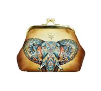 Anuschka Bolso de Mano de Cuero Genuino Pintado a Mano para Mujer con Llavero - Elephant Mandala