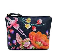 Anuschka Funda para Monedas De Cuero para Mujer | Pintada A Mano Arte Original | Pradera iluminada por la Luna