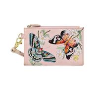 Anuschka Porte-Cartes en Cuir véritable peint à la Main pour Femme Avec dragonne - Butterfly Melody