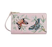 Anuschka Portefeuille organisateur en Cuir véritable peint à la Main pour Femme Avec Protection RFID - Butterfly Melody