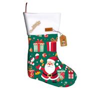 ANVAL Calcetines Navidad Personalizados con Nombre Botas de Navidad para Colgar Calcetines Navideños Papá Noel Christmas - Regalo para Decoración Navideña - Santa Claus (Santa 2, 1 Unidad)