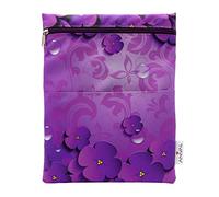 ANVAL Funda para libro, Impermeable, con cremallera, bolsillo exterior - Protección para libros, Adaptable a cualquier grosor, Funda libro papel - Forro libro tela estampada (105)