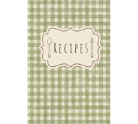 ANVIE Hard Cover Recipe Book A5 - Recipes- 100 Fill Out Pages, DIY Cooking Baking, Vintage Kitchen Green