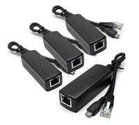 ANVISION 4-Pack Activo 5V 2.4A PoE Splitter Adaptador IEEE802.3af Compatible Micro USB 48V a 5V 2.4A, para Tablets, Dropcam o Raspberry Pi, IPC, Cámara IP y Plus …
