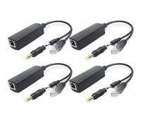 ANVISION - Pack de 4 divisores PoE de 5 V, Adaptador de 48 V a 5 V, 2,4 A, Enchufe de 3,5 mm x 1,35 mm, Conector de 5,5 mm x 2,1 mm, Compatible con IEEE 802.3af para cámara IP y más
