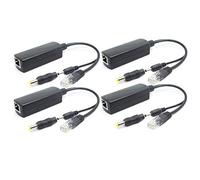 ANVISION Paquete de 4 divisores PoE de 5 V, adaptador de 48 V a 5 V 2.4 A, enchufe de 3.5 mm x 1.35 mm, conector de 5.5 mm x 2.1 mm, compatible con IEEE 802.3af, para cámara IP y más