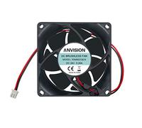 ANVISION Ventilador de refrigeración sin escobillas de 80 mm x 25 mm CC 24 V, rodamiento de bolas doble, 2 pines