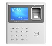 Anviz - Detección de asistencia con lector biométrico, RFID y código PIN, blanco y gris