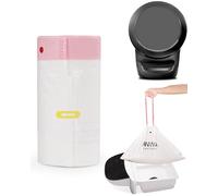 ANWA 25 bolsas de basura Robot 4/5/5 Pro/EVO, bolsas de basura mejoradas 1.5 veces más gruesas para caja de arena automática, diseño de cordón, cero fugas, color blanco