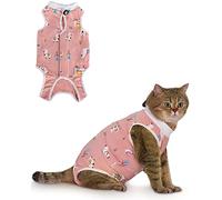 ANWA Traje de recuperación para Gatos, Mameluco Transpirable para Gatos después de la cirugía, Traje de recuperación de cirugía de Gatito, heridas Abdominales Femeninas