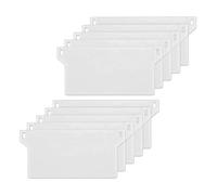 Anwangda 10 cortinas de láminas con contrapeso, 125 mm, persianas verticales inferiores, accesorios para cortina, puerta, ventana, salón (blanco)