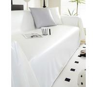 ANWEALTH Fundas de Sofá de Piel Sintética Impermeables para Sofás Seccionales Fundas de Sofá de Dos Plazas Fundas de Futón Fundas En Forma de L Protectores de Sofá Lavables (Blanco 71 X 102 Pulgadas)