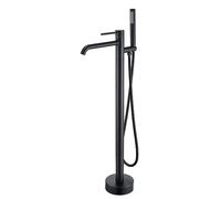 ANWEALTH Grifo para Bañera con Cascada Grifo para Bañera Independiente Grifo para Bañera Independiente de Una Sola Manija Grifo para Baño Giratorio de 360° Color Negro