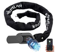 Anweller Candado para bicicleta con huella dactilar con llave, 100 cm, 8 mm de grosor, alta seguridad, resistente al agua para bicicleta/e-scooter/bicicleta eléctrica/MTB/motocicleta/bicicleta de