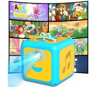 Anweller Proyector de cuentos para niños, luz nocturna de cielo estrellado con 8 canciones de cuna, 8 canciones de guardería y narración de historias para la hora de acostarse y el aprendizaje de la