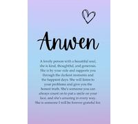 Anwen: A personalised, Welsh notebook for women, the perfect unique birthday gift for her, a great notebook for journaling and goal setting