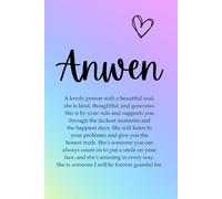 Anwen: A Welsh personalised journal notebook for women, make a great gift for friends, coworkers, work colleagues and family, ideal for journaling and goal setting