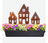 Anwicar Decoración de jardín Óxido 25x45x1,5 cm - Tapón de jardín - Decoración de jardín para exterises Resistente a la Intemperie - Decoración de balcón y terraza - Figuras de jardín