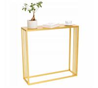 Anwicar Mesa Consola Estrecha 80 cm - Mesa Consola - Mesa Estrecha - Mesa de Pasillo - Muebles Estrechos - Oro 80 x 20,5 x 10 cm