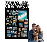 Anwicar Pizarra Magnética - Tablero Magnético con Diseño de Animal - Ideal para Imanes y Notas - Pizarra Magnética para Escribir - incl. kit de Montaje - Negro - 50x80 cm