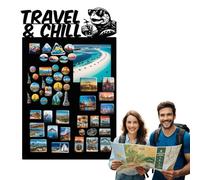 Anwicar Pizarra Magnética - Tablero Magnético con Diseño de Animal - Ideal para Imanes y Notas - Pizarra Magnética para Escribir - incl. kit de Montaje - Negro - 50x80 cm