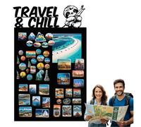 Anwicar Pizarra Magnética - Tablero Magnético con Diseño de Animal - Ideal para Imanes y Notas - Pizarra Magnética para Escribir - incl. kit de Montaje - Negro - 31x50 cm