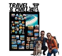 Anwicar Pizarra Magnética - Tablero Magnético con Diseño de Animal - Ideal para Imanes y Notas - Pizarra Magnética para Escribir - incl. kit de Montaje - Negro - 50x80 cm