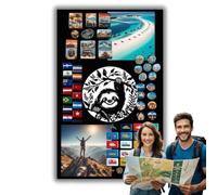 Anwicar Pizarra Magnética - Tablero Magnético con Diseño de Animal - Ideal para Imanes y Notas - Pizarra Magnética para Escribir - incl. kit de Montaje - Negro - 30x50 cm