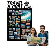 Anwicar Pizarra Magnética - Tablero Magnético con Diseño de Animal - Ideal para Imanes y Notas - Pizarra Magnética para Escribir - incl. kit de Montaje - Negro - 50x80 cm