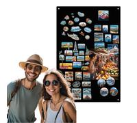 Anwicar Pizarra Magnética - Tablero magnético de 60x40 cm de acero - Ideal para imanes y notas - Pizarra magnética para escribir - incl. kit de montaje - Negro