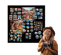 Anwicar Pizarra Magnética - Tablero magnético de 80x80 cm de acero - Ideal para imanes y notas - Pizarra magnética para escribir - incl. kit de montaje - Negro