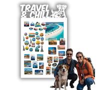 Anwicar Tableau Magnétique Petit & Grand - Tableau Magnétique avec Motif Animal - Parfait pour Aimants Et Notes - Pizarra Magnetica - Ardoise - Kit de Montage Inclus - Blanco 50 x 80 cm