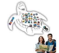 Anwicar Tableau Magnétique Petit & Grand - Tableau Magnétique avec Motif Animal - Parfait pour Aimants Et Notes - Pizarra Magnetica - Ardoise - Kit de Montage Inclus - Blanco