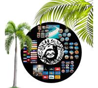 Anwicar Tableau Magnétique Petit & Grand - Tableau Magnétique avec Motif Animal - Parfait pour Aimants Et Notes - Pizarra Magnetica - Ardoise - Kit de Montage Inclus - Negro Círculo