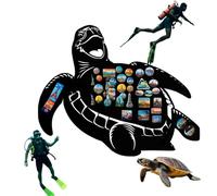Anwicar Tableau Magnétique Petit & Grand - Tableau Magnétique avec Motif Animal - Parfait pour Aimants Et Notes - Pizarra Magnetica - Ardoise - Kit de Montage Inclus - Negro