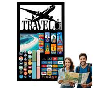 Anwicar Tableau Magnétique Petit & Grand - Tableau Magnétique avec Motif Avión - Parfait pour Aimants Et Notes - Pizarra Magnetica - Ardoise - Kit de Montage Inclus - Negro 50 x 30 cm