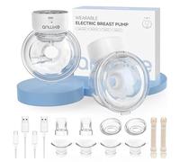 ANWIKE sacaleches electricos 230g, extractor de leche materna para viajes y trabajo, bajo ruido, brida ergonómica de 135°, 9 niveles, 4 modos con inserciones de brida,Negro
