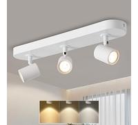 ANWIO 3 focos de techo, focos blancos de cocina para techo, bar, techos de dormitorio, luces de techo, focos de iluminación, incluye bombillas (EUCS-LG11A-480C)