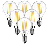 ANWIO×6 Bombilla LED de Filamento de 5,5 W,Equivalente a una Potencia de 60 W,Bombilla LED de Luz Cálida con Casquillo E14,806 Lúmenes, 2700K Blanco Cálido,Bombilla de Estilo Retro G45,No Regulable.