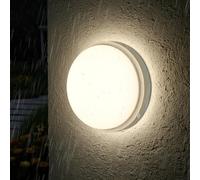 ANWIO Aplique Pared Exterior 14W, Apliques Pared Blanco, Lámpara de Baño Redonda LED IP54,1400 Lúmenes, Luz Natural de 4000K, Lamparas de Techo para Pasillo, Zaguán,Cocina,Garaje,Taller