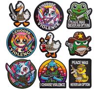 Anwlki 9 parches de, divertidos parches bordados con moral táctica, parches de para mochilas, bolsos, chalecos, uniformes militares, chaquetas, vaqueros, sombreros