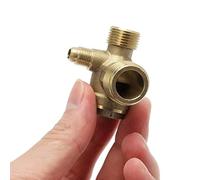 ANWUYANG Compresor De Aire Válvula De Retención, 21mm / 16mm / 10mm Rosca Macho De 3 Vías Metal Compresor De Aire Compruebe La Válvula De Oro De Tono