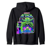 Anxiety Attack Sarcastic Retro Vintage Funny Adult Humor Sudadera con Capucha