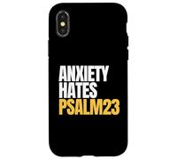 Anxiety Hates Psalm 23 Bible Verse to Memorize by Heart Carcasa para iPhone X/XS