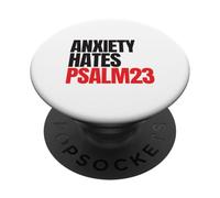 Anxiety Hates Psalm 23 Bible Verse to Memorize by Heart PopSockets PopGrip Adhesivo