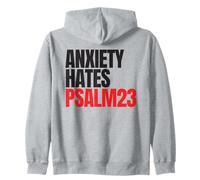 Anxiety Hates Psalm 23 Bible Verse to Memorize by Heart Sudadera con Capucha